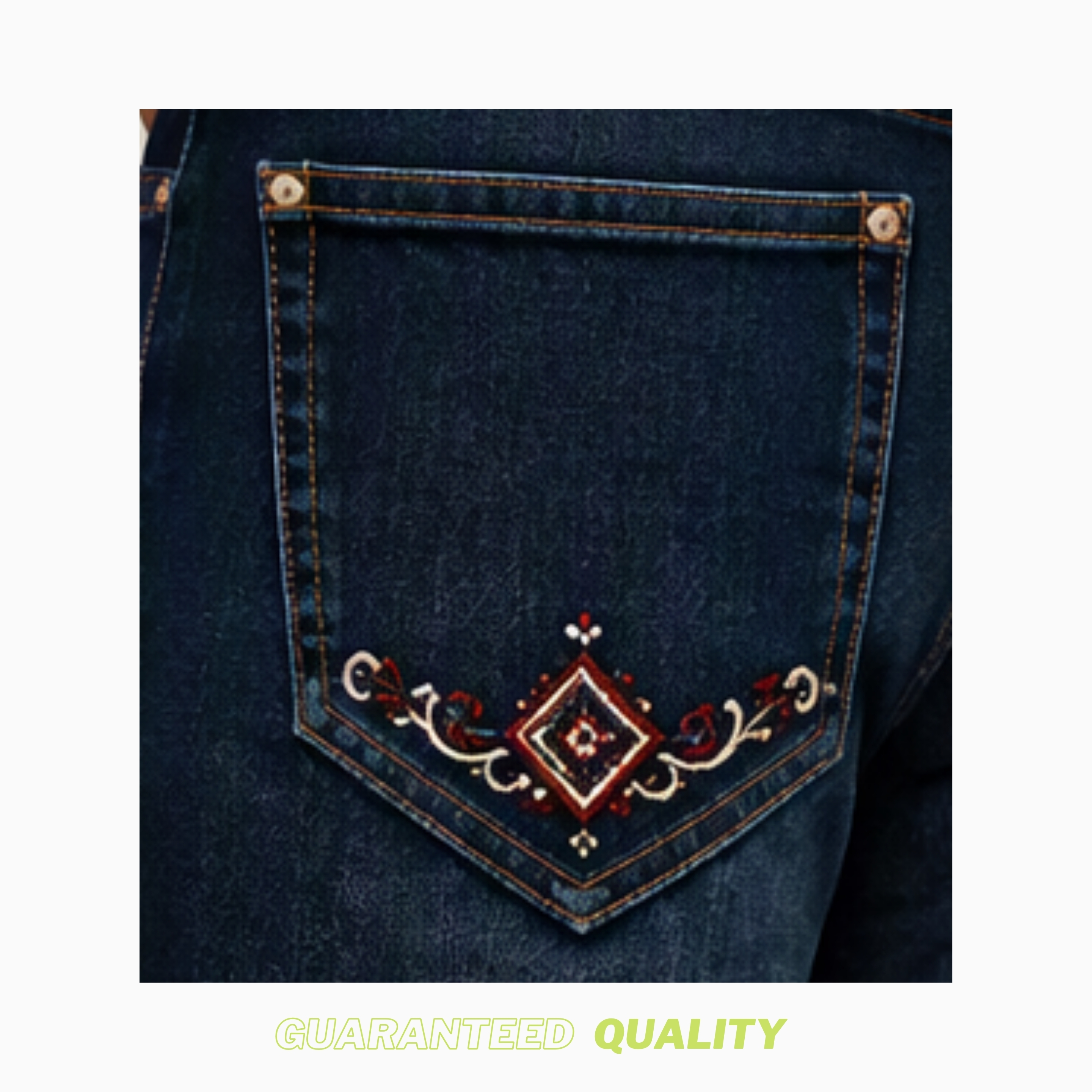 3EEEZ Chevron Brocade Pocket Detail